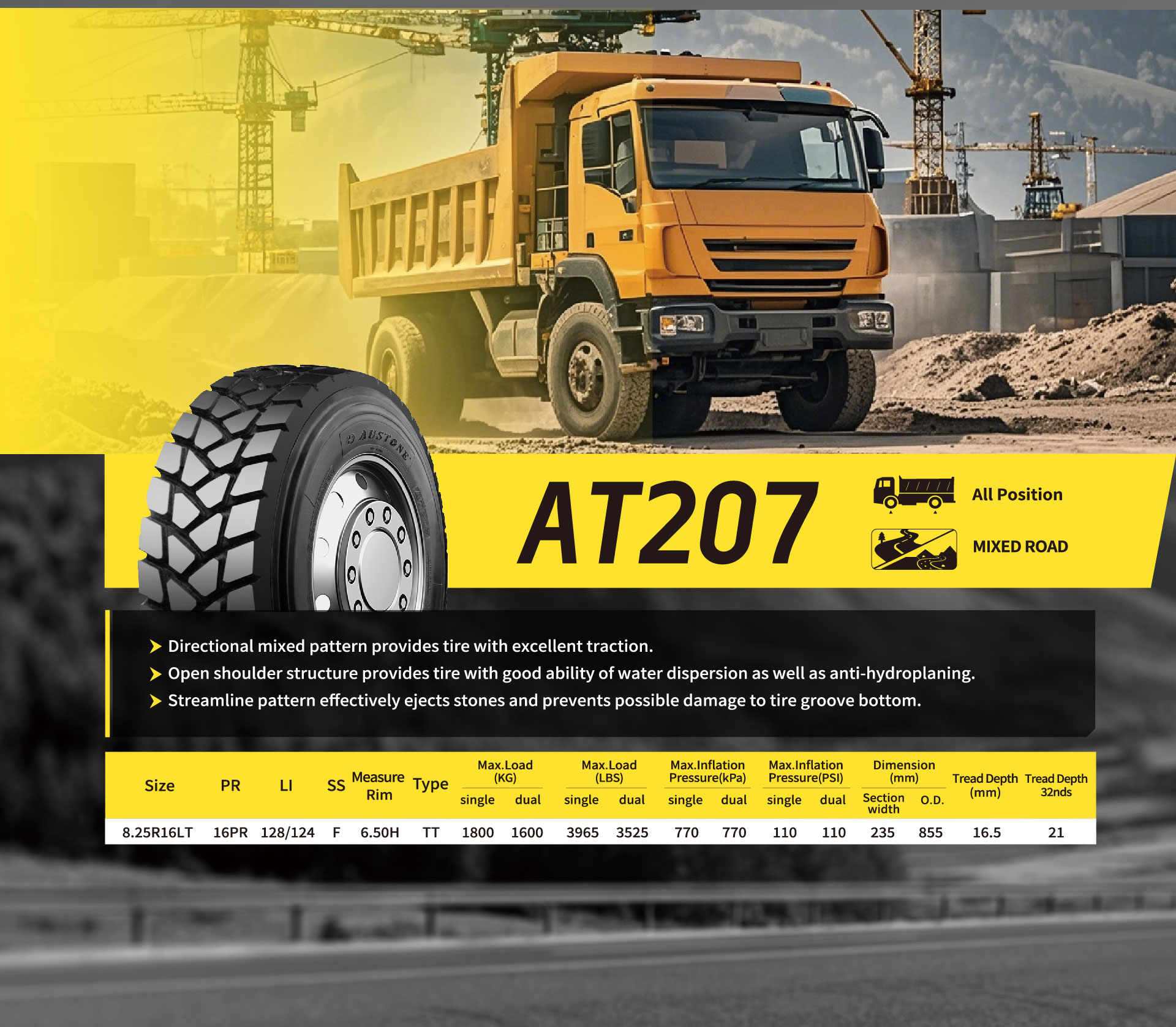 Austone AT115 Truck Tire - Image 3